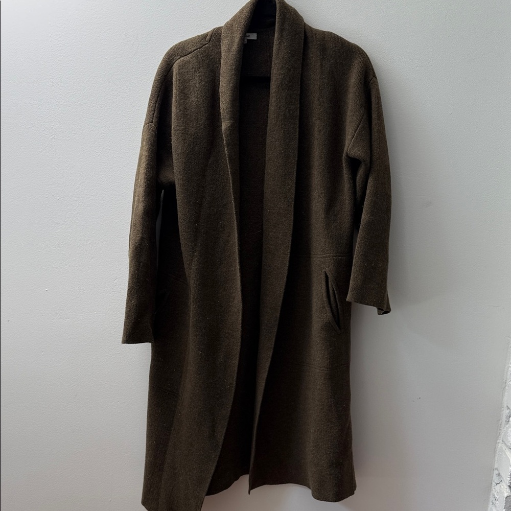 Madewell Women's Rich Brown Trench Coat 100% wool